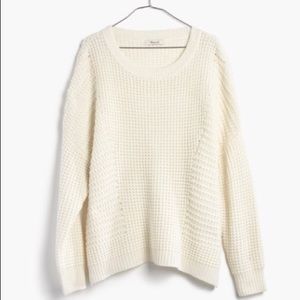 Madewell waffle knit wool pullover sweater Size M